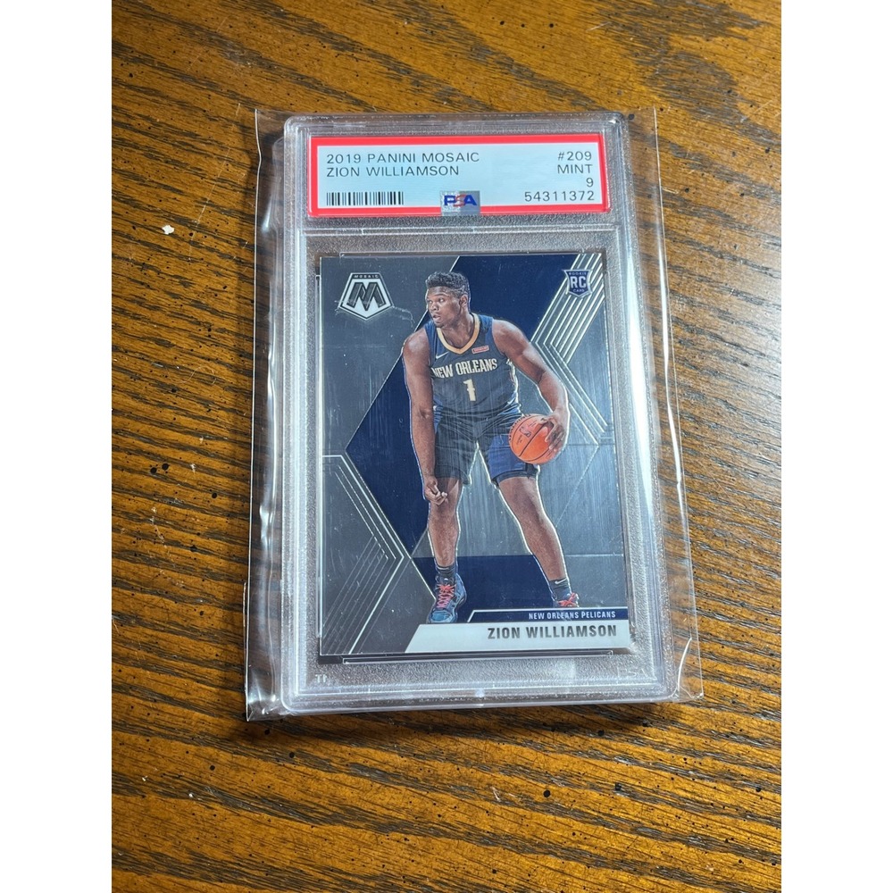 2019 Panini Mosaic Zion Williamson Rookie Card #209 PSA 9 Mint Pelicans RC